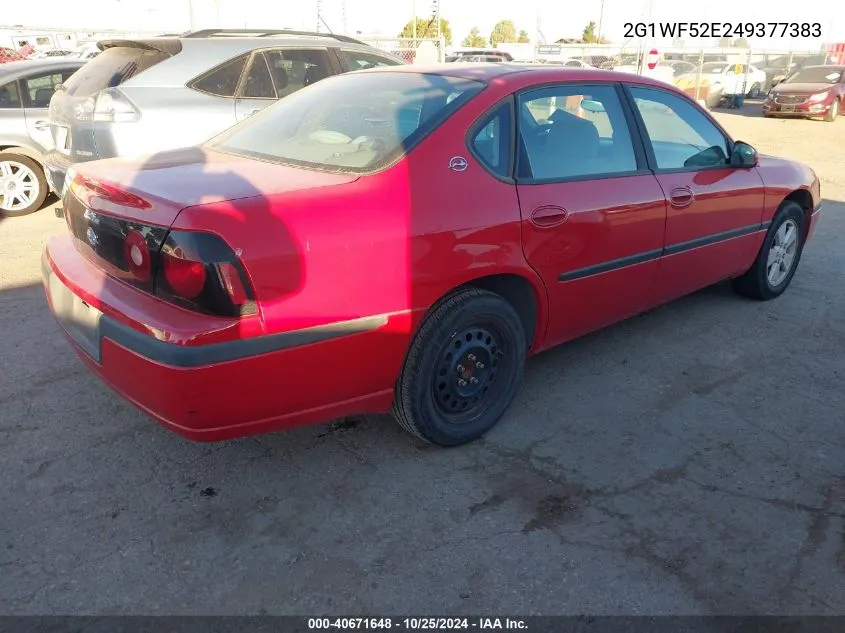 2004 Chevrolet Impala VIN: 2G1WF52E249377383 Lot: 40671648