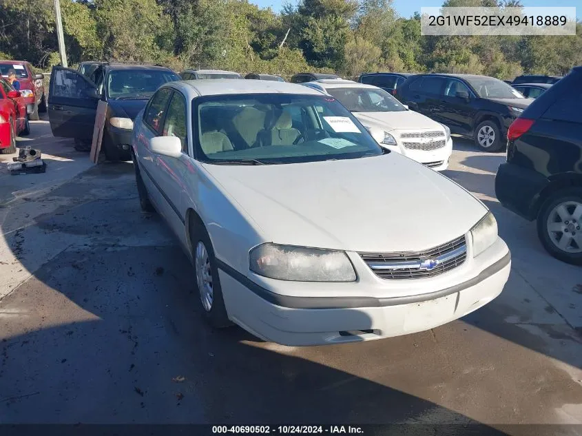 2004 Chevrolet Impala VIN: 2G1WF52EX49418889 Lot: 40690502