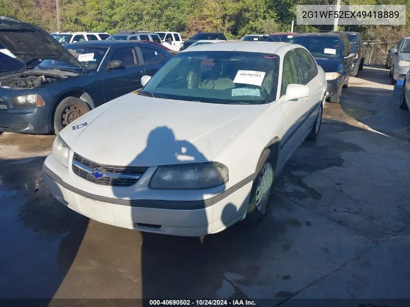 2004 Chevrolet Impala VIN: 2G1WF52EX49418889 Lot: 40690502