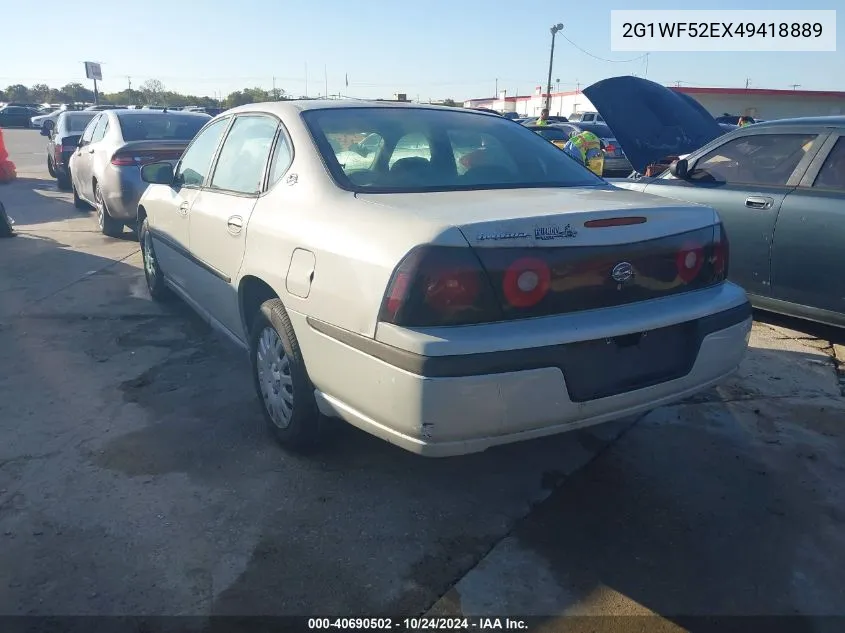 2004 Chevrolet Impala VIN: 2G1WF52EX49418889 Lot: 40690502