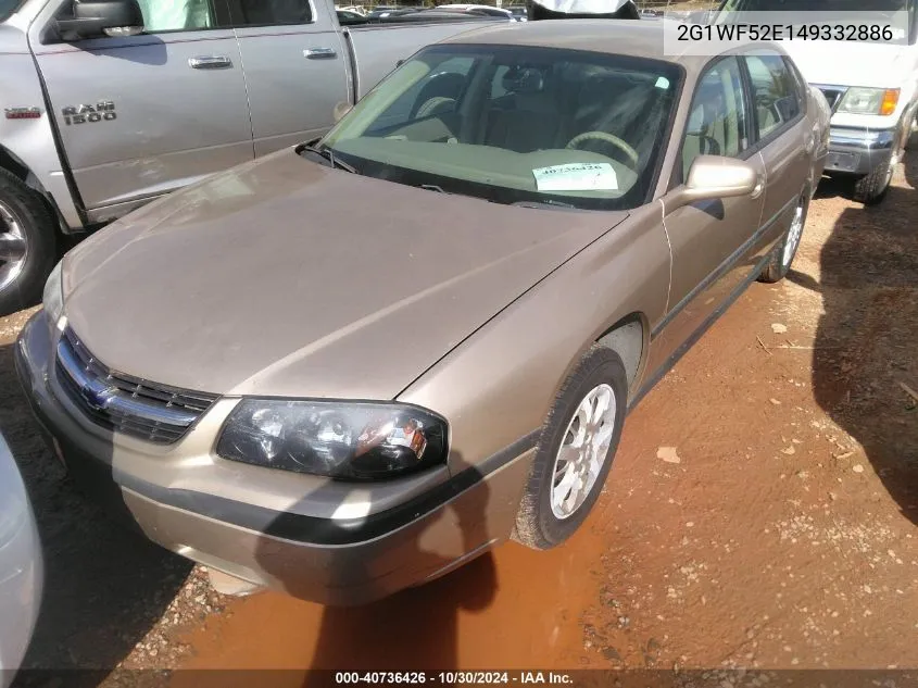 2004 Chevrolet Impala VIN: 2G1WF52E149332886 Lot: 40736426