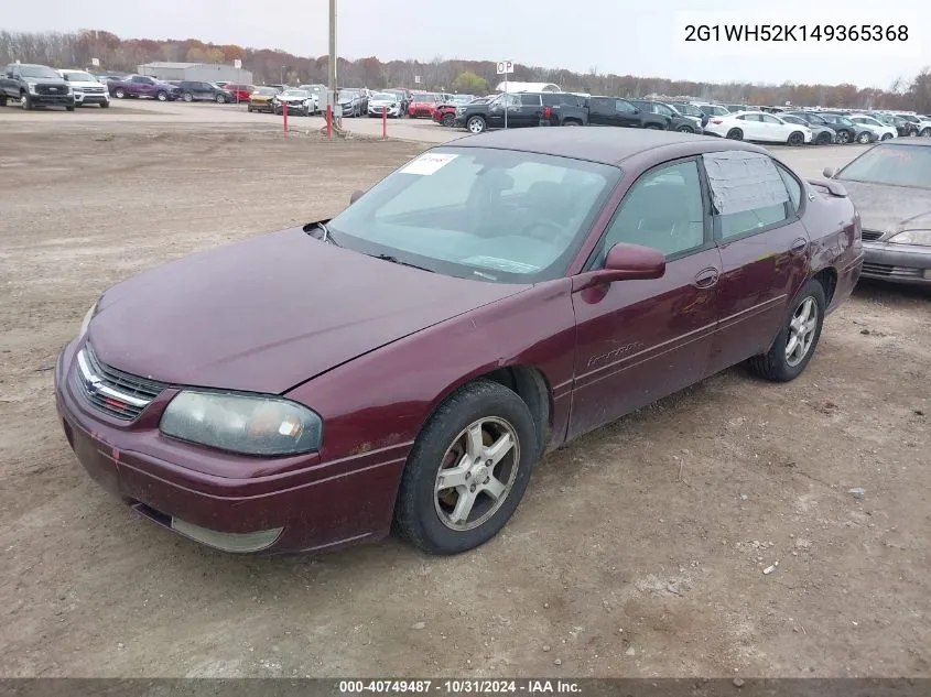 2004 Chevrolet Impala Ls VIN: 2G1WH52K149365368 Lot: 40749487