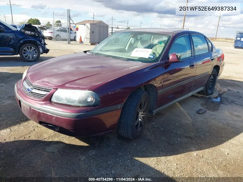 2004 Chevrolet Impala VIN: 2G1WF52E649387334 Lot: 40754298