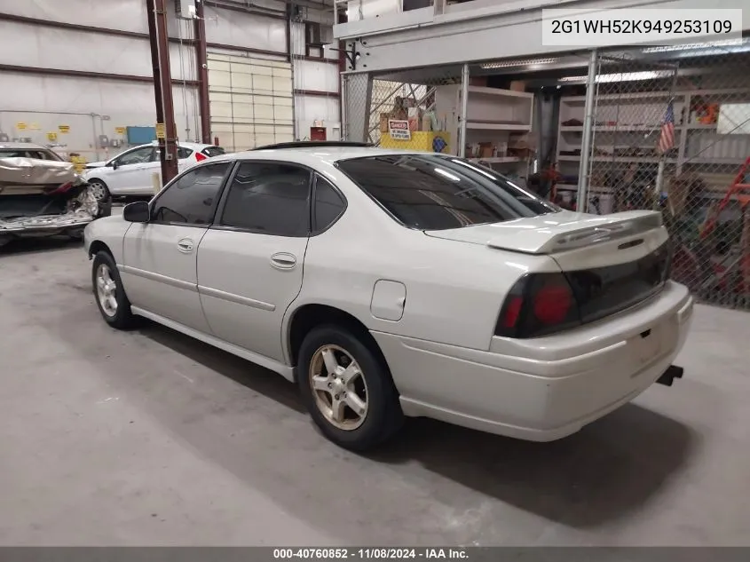 2004 Chevrolet Impala Ls VIN: 2G1WH52K949253109 Lot: 40760852