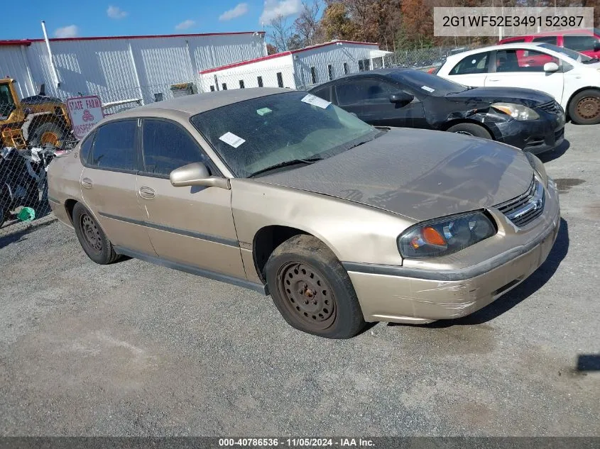 2004 Chevrolet Impala VIN: 2G1WF52E349152387 Lot: 40786536