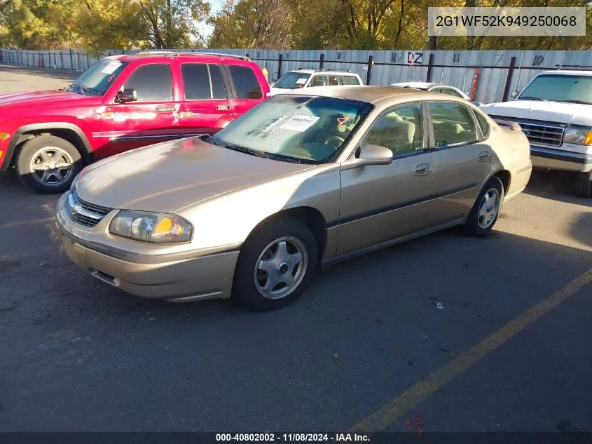 2004 Chevrolet Impala VIN: 2G1WF52K949250068 Lot: 40802002