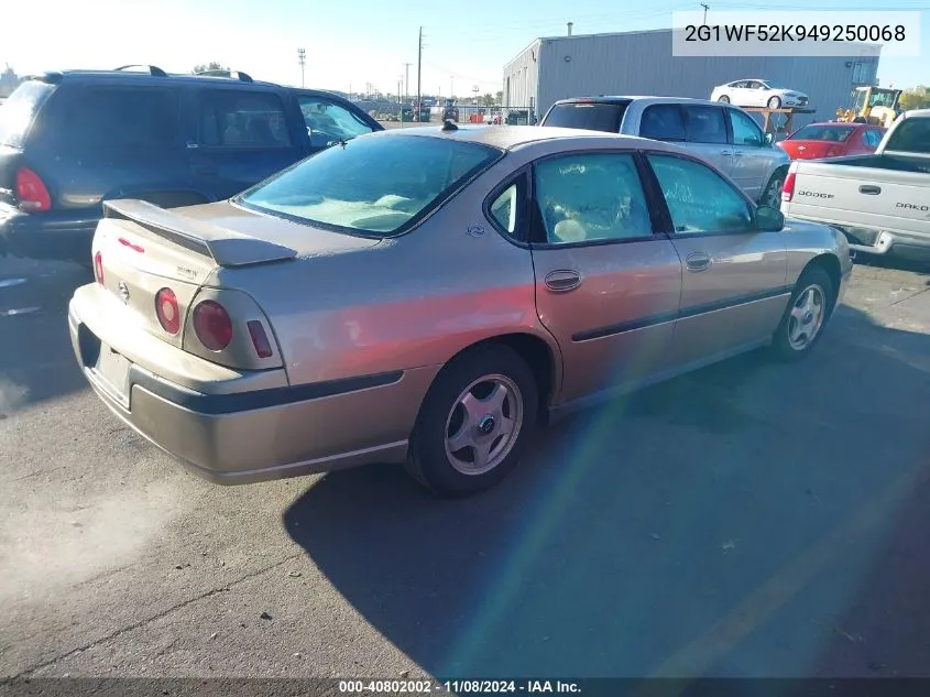 2004 Chevrolet Impala VIN: 2G1WF52K949250068 Lot: 40802002