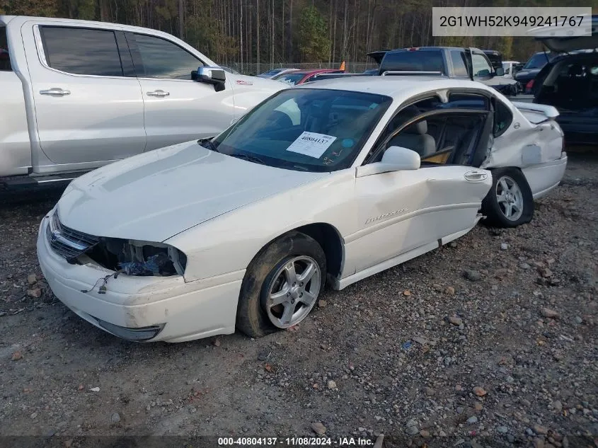 2004 Chevrolet Impala Ls VIN: 2G1WH52K949241767 Lot: 40804137