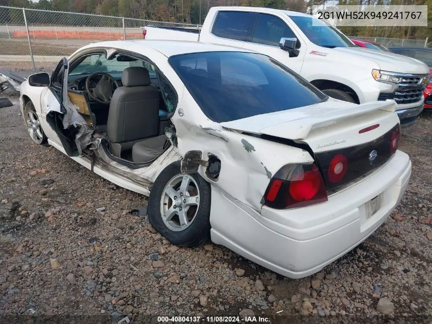 2004 Chevrolet Impala Ls VIN: 2G1WH52K949241767 Lot: 40804137