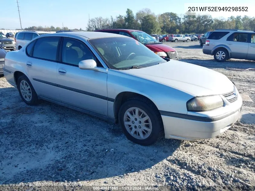 2G1WF52E949298552 2004 Chevrolet Impala