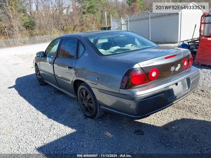 2G1WF52E649333578 2004 Chevrolet Impala