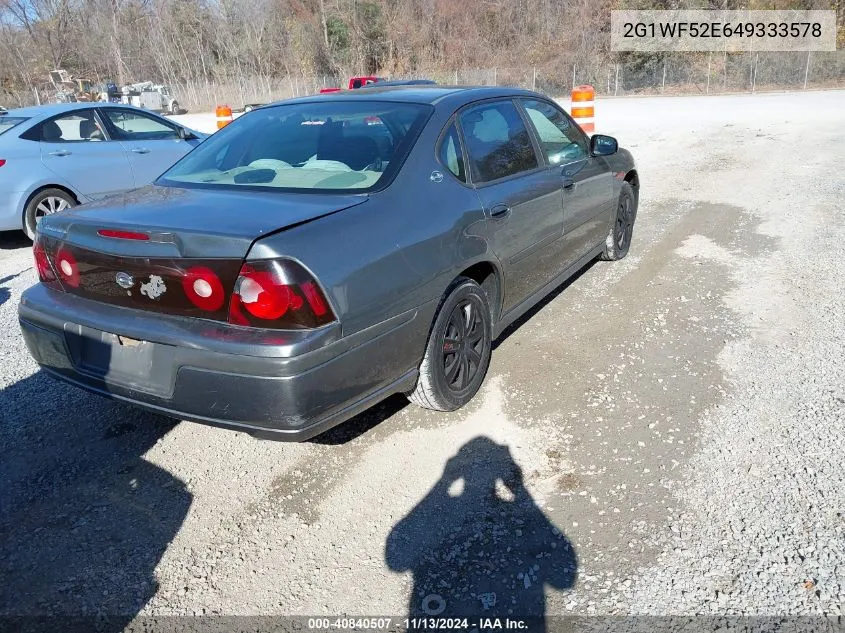 2G1WF52E649333578 2004 Chevrolet Impala