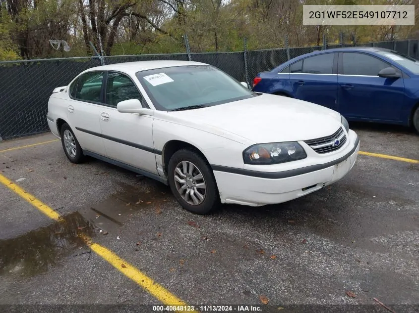 2004 Chevrolet Impala VIN: 2G1WF52E549107712 Lot: 40848123