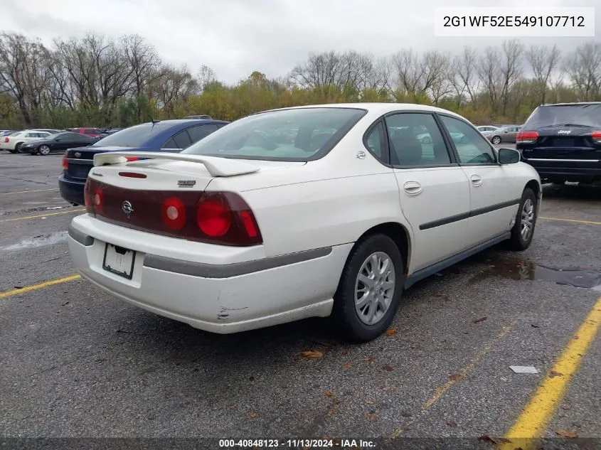 2004 Chevrolet Impala VIN: 2G1WF52E549107712 Lot: 40848123