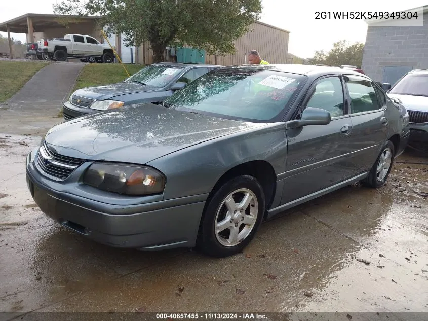 2004 Chevrolet Impala Ls VIN: 2G1WH52K549349304 Lot: 40857455