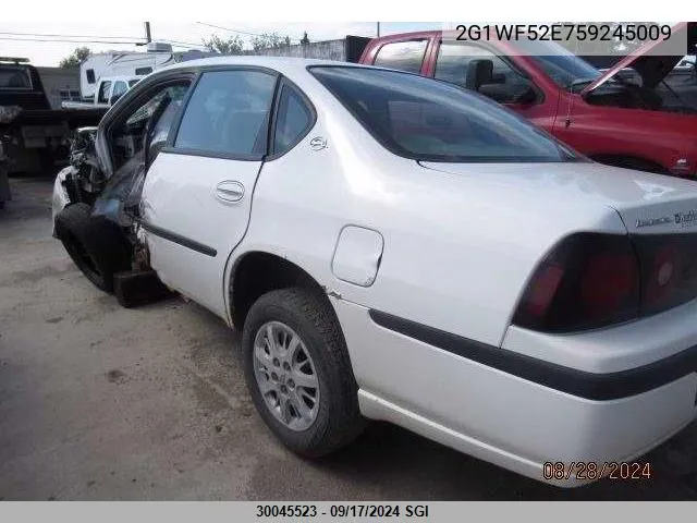 2005 Chevrolet Impala VIN: 2G1WF52E759245009 Lot: 30045523