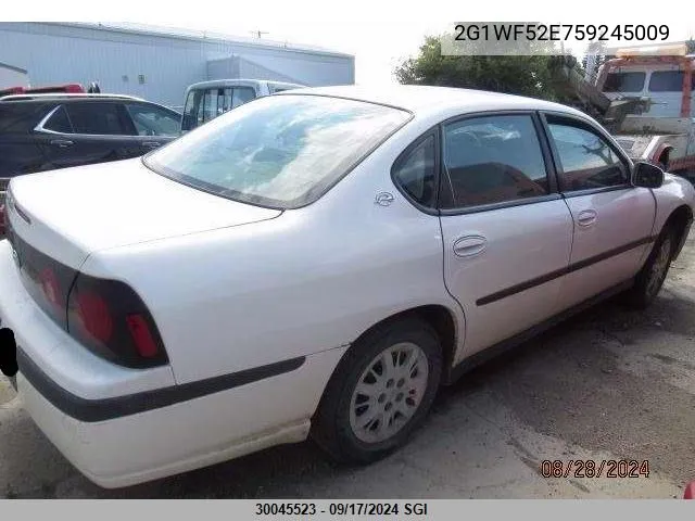 2G1WF52E759245009 2005 Chevrolet Impala