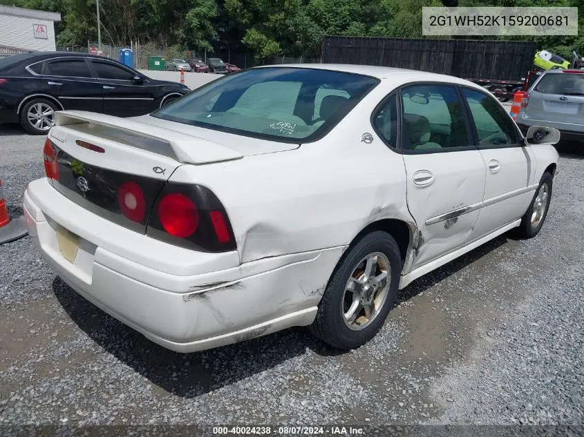 2005 Chevrolet Impala Ls VIN: 2G1WH52K159200681 Lot: 40024238