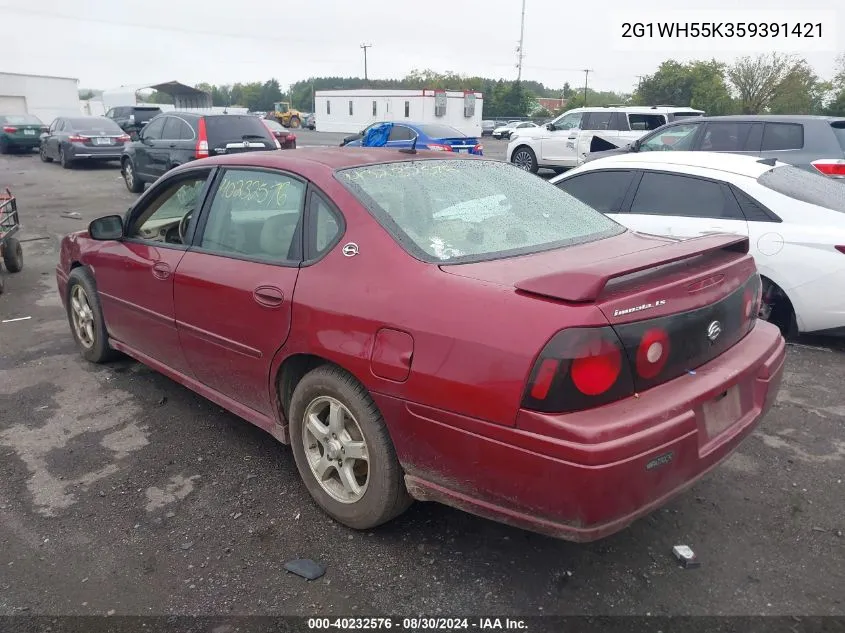 2005 Chevrolet Impala Ls VIN: 2G1WH55K359391421 Lot: 40232576