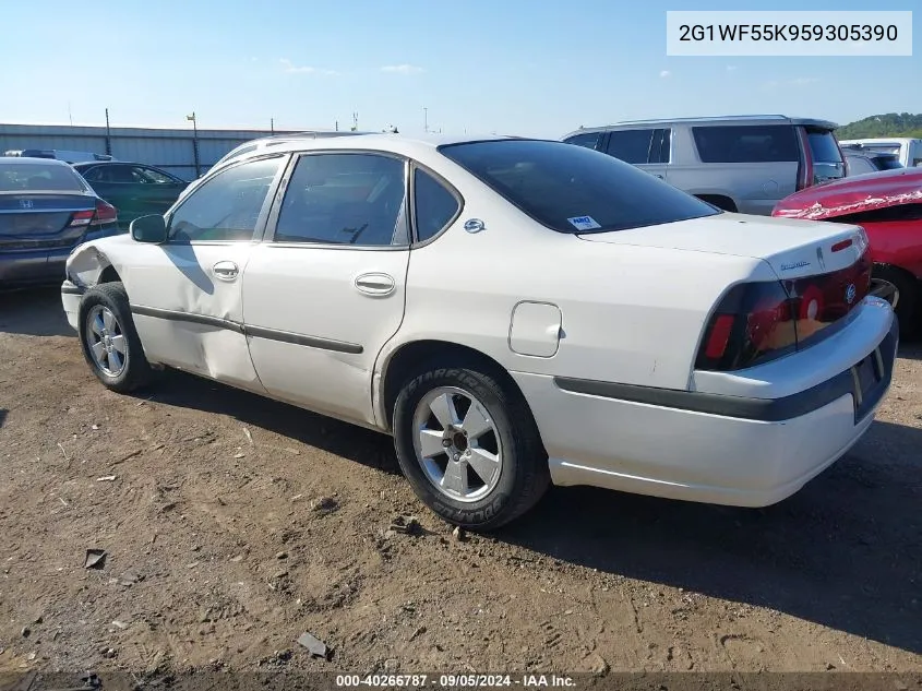 2G1WF55K959305390 2005 Chevrolet Impala Police