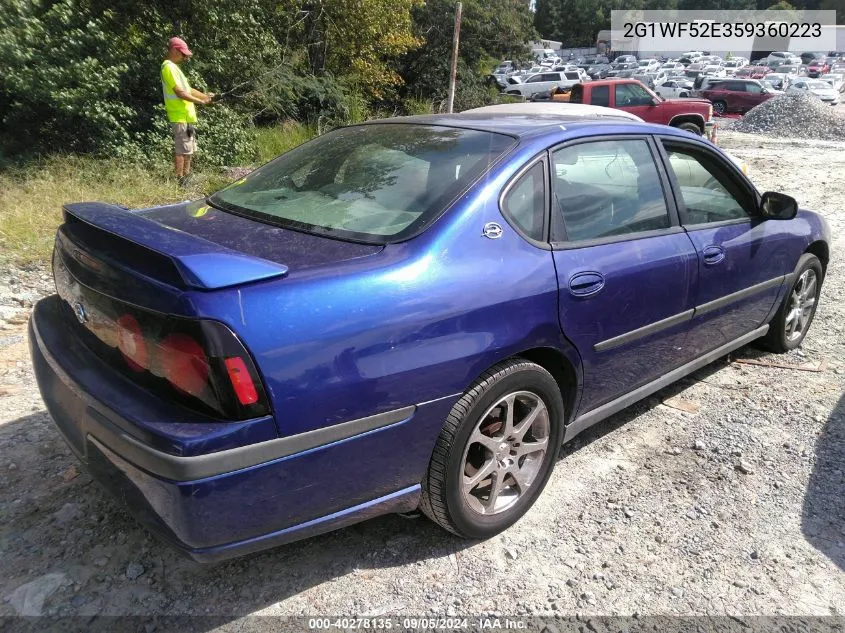 2005 Chevrolet Impala VIN: 2G1WF52E359360223 Lot: 40278135