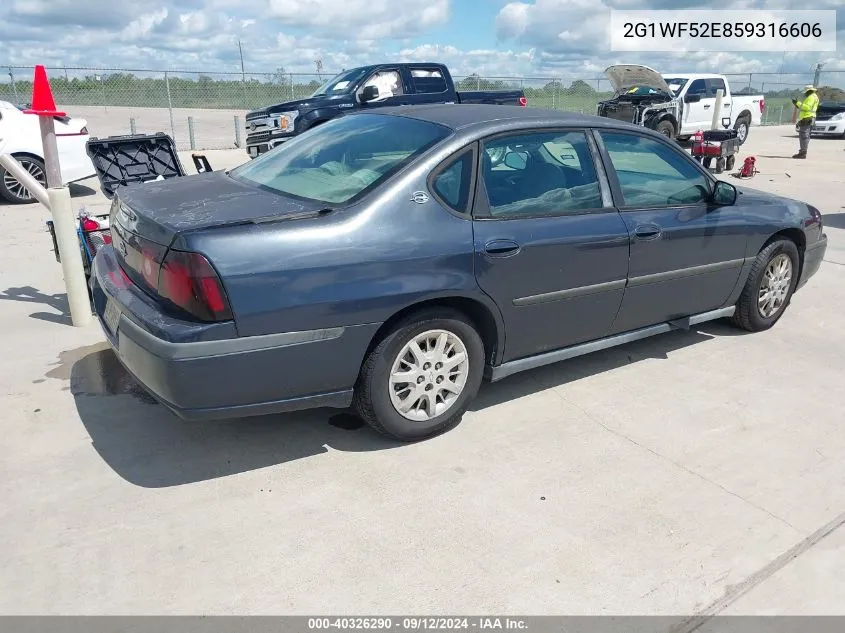 2005 Chevrolet Impala VIN: 2G1WF52E859316606 Lot: 40326290