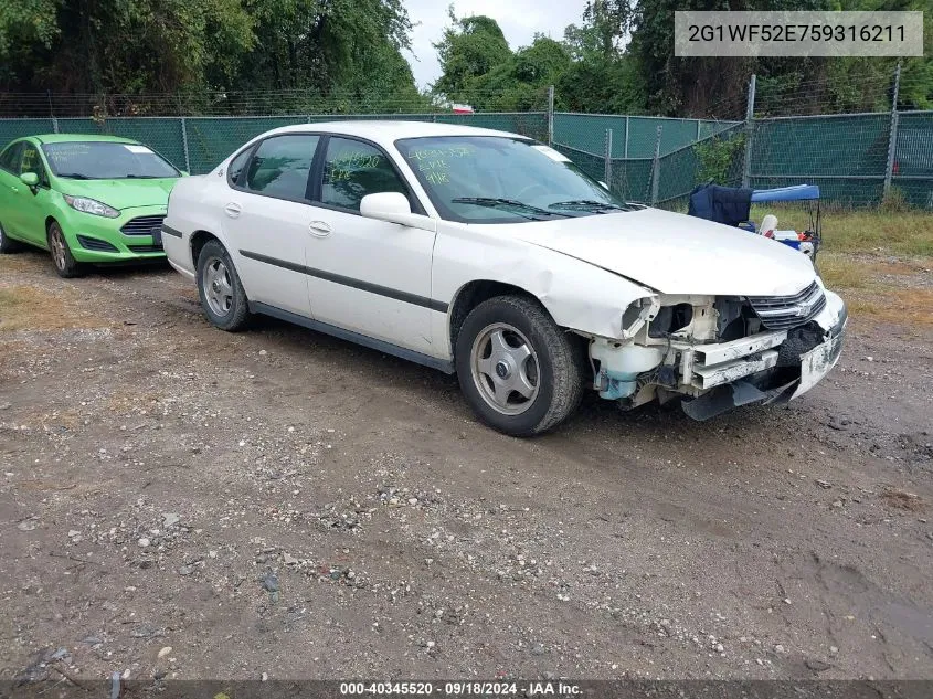 2G1WF52E759316211 2005 Chevrolet Impala