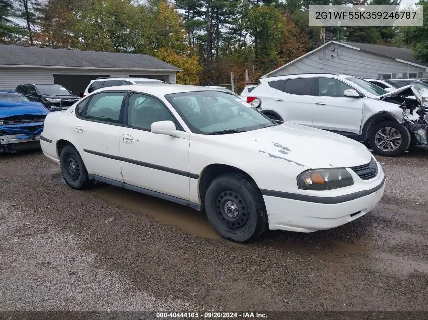 2005 Chevrolet Impala Police VIN: 2G1WF55K359246787 Lot: 40444165