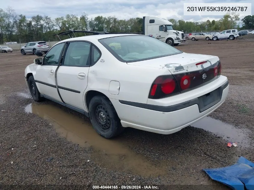 2005 Chevrolet Impala Police VIN: 2G1WF55K359246787 Lot: 40444165