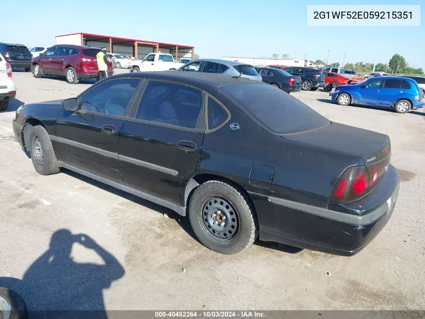 2005 Chevrolet Impala VIN: 2G1WF52E059215351 Lot: 40452264