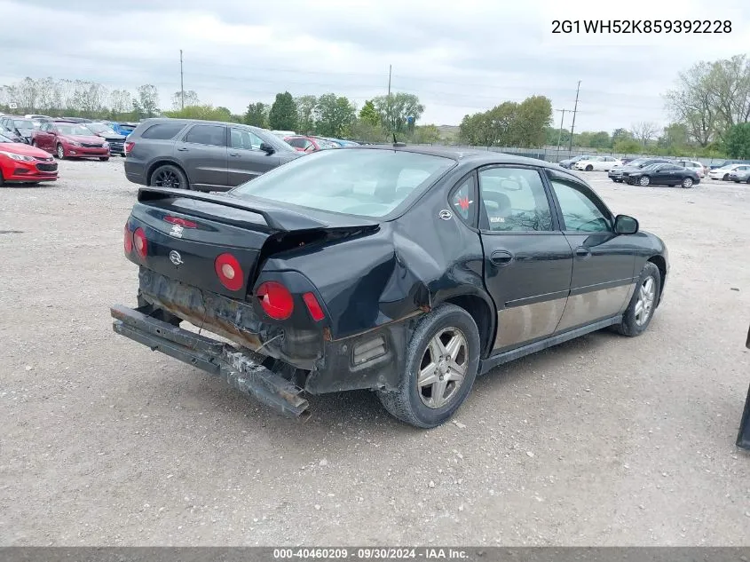 2005 Chevrolet Impala Ls VIN: 2G1WH52K859392228 Lot: 40460209