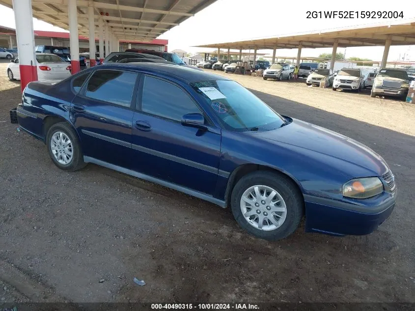 2005 Chevrolet Impala VIN: 2G1WF52E159292004 Lot: 40490315