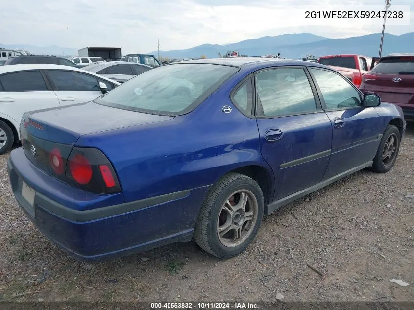 2005 Chevrolet Impala VIN: 2G1WF52EX59247238 Lot: 40553832