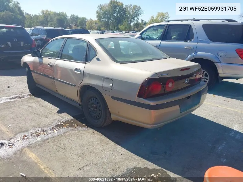 2005 Chevrolet Impala VIN: 2G1WF52E059931705 Lot: 40621692