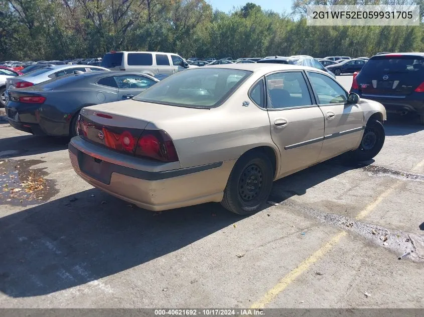 2005 Chevrolet Impala VIN: 2G1WF52E059931705 Lot: 40621692