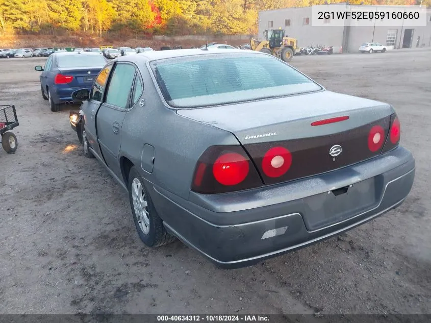 2005 Chevrolet Impala VIN: 2G1WF52E059160660 Lot: 40634312