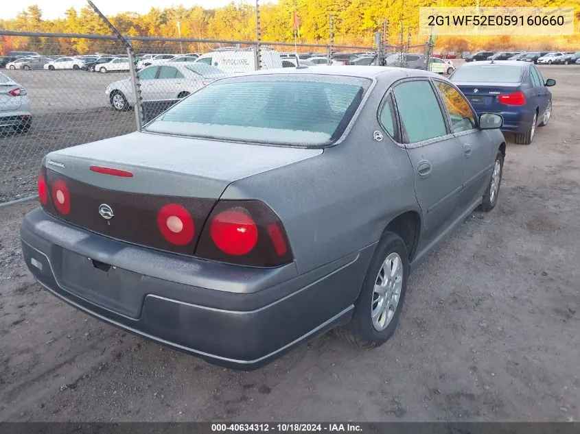 2005 Chevrolet Impala VIN: 2G1WF52E059160660 Lot: 40634312