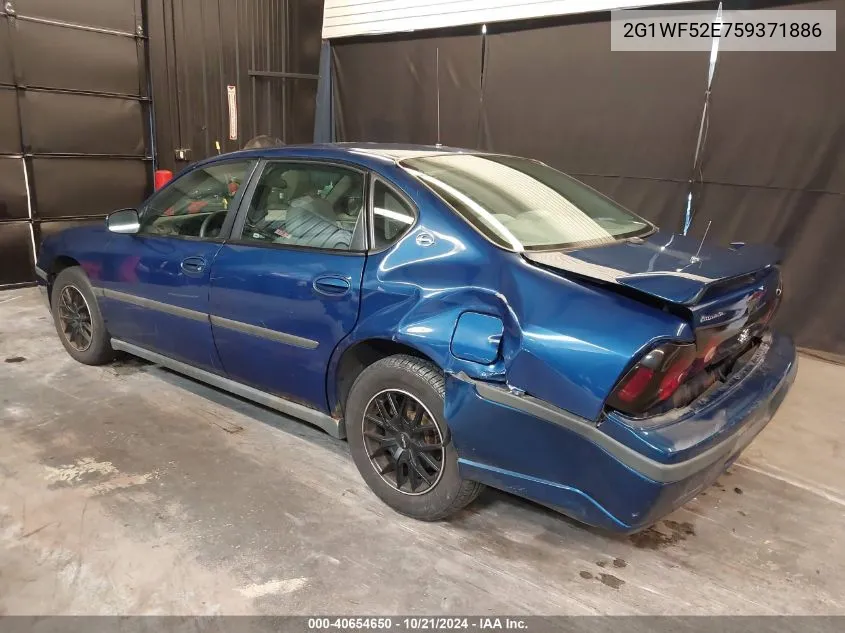 2005 Chevrolet Impala VIN: 2G1WF52E759371886 Lot: 40654650