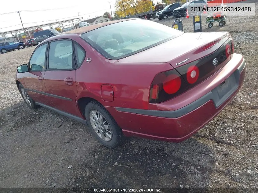 2005 Chevrolet Impala VIN: 2G1WF52E459342488 Lot: 40661351