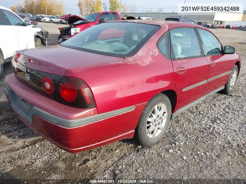 2005 Chevrolet Impala VIN: 2G1WF52E459342488 Lot: 40661351