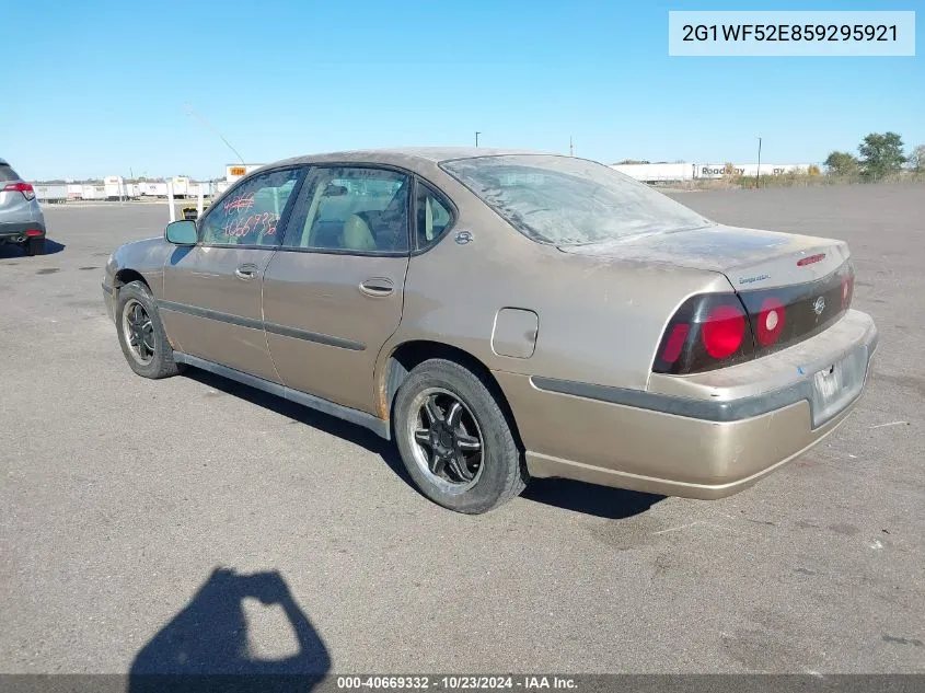 2005 Chevrolet Impala VIN: 2G1WF52E859295921 Lot: 40669332