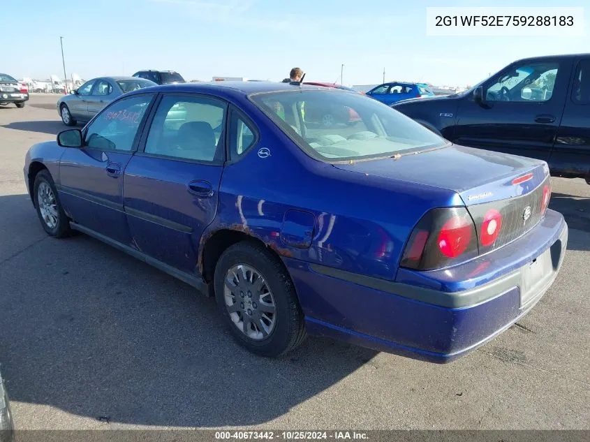 2005 Chevrolet Impala VIN: 2G1WF52E759288183 Lot: 40673442