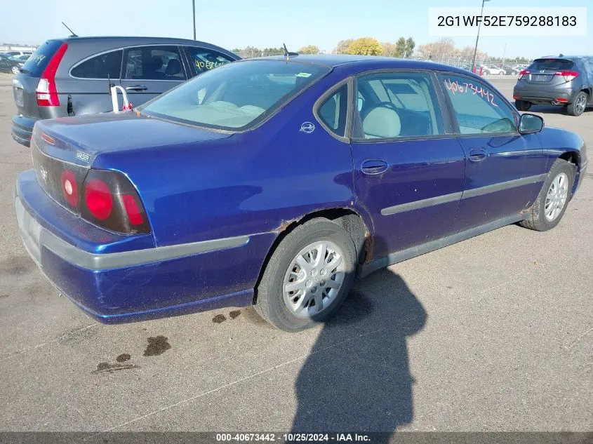 2005 Chevrolet Impala VIN: 2G1WF52E759288183 Lot: 40673442