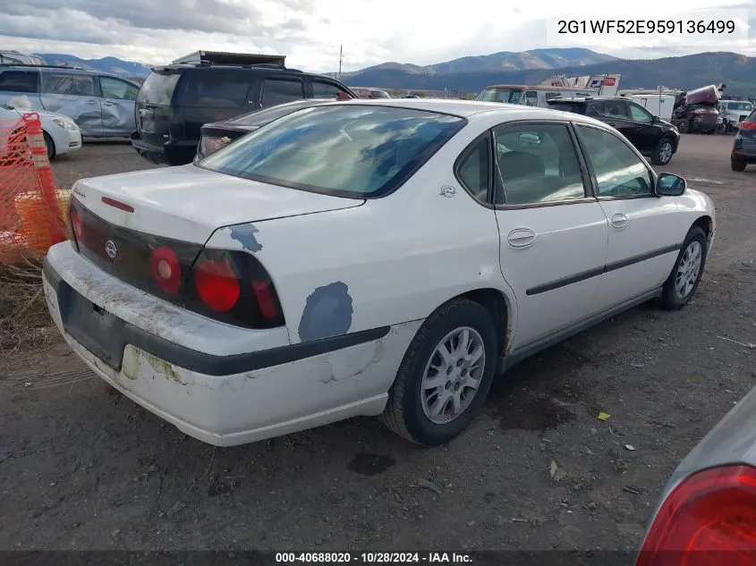 2005 Chevrolet Impala VIN: 2G1WF52E959136499 Lot: 40688020