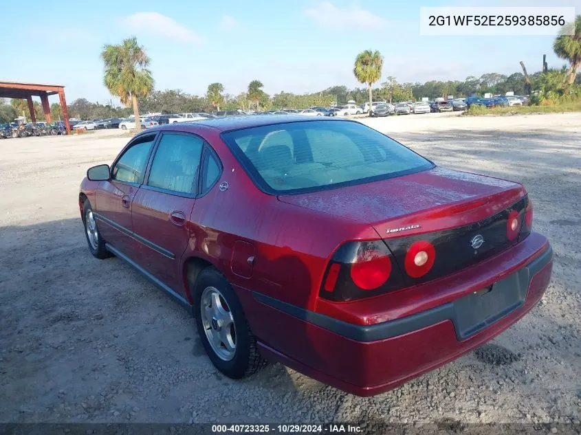 2005 Chevrolet Impala VIN: 2G1WF52E259385856 Lot: 40723325