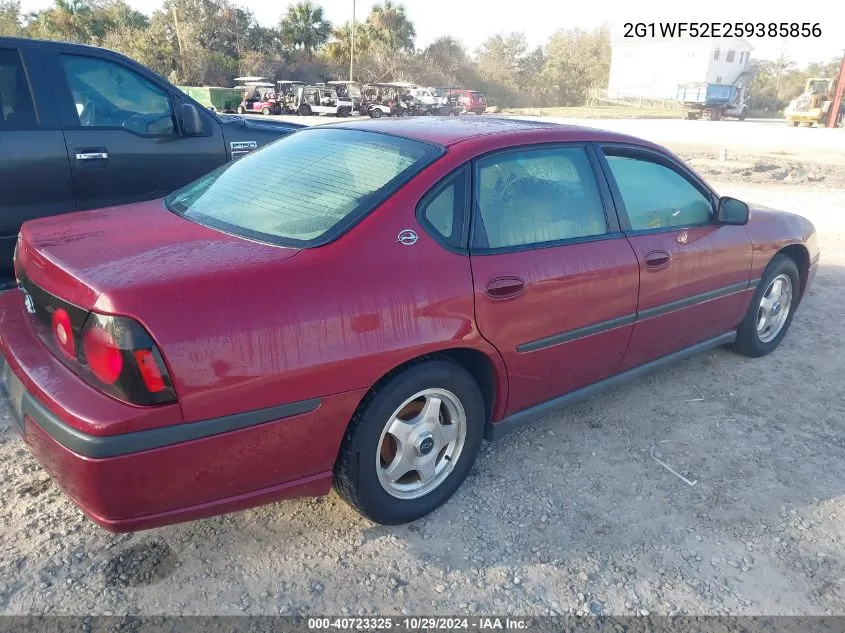 2005 Chevrolet Impala VIN: 2G1WF52E259385856 Lot: 40723325