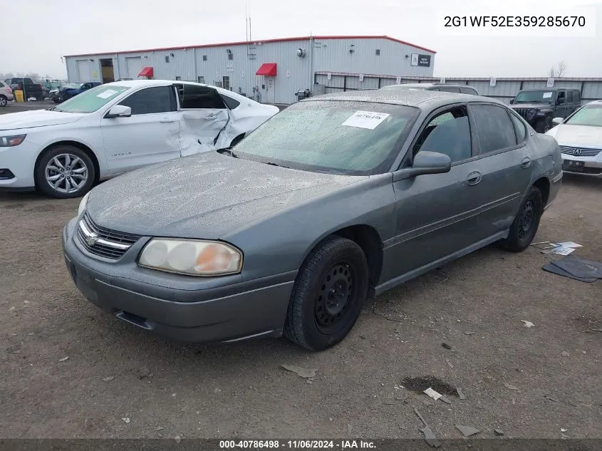 2005 Chevrolet Impala VIN: 2G1WF52E359285670 Lot: 40786498