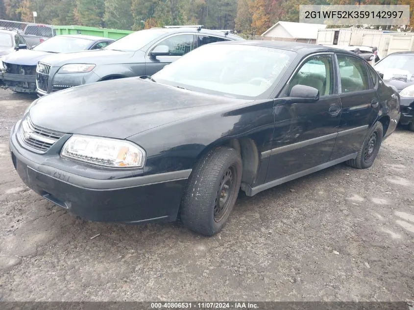 2005 Chevrolet Impala Police VIN: 2G1WF52K359142997 Lot: 40806531