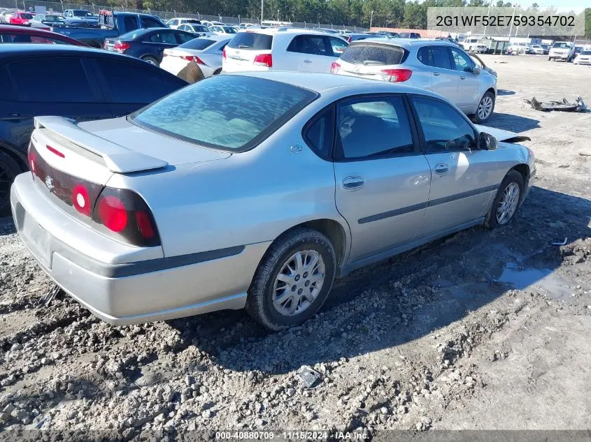 2005 Chevrolet Impala VIN: 2G1WF52E759354702 Lot: 40880709