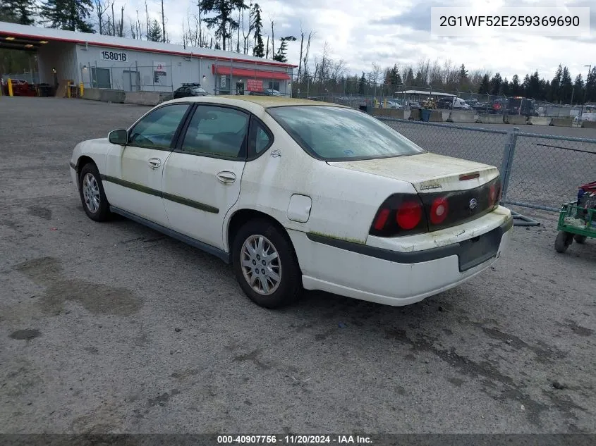 2005 Chevrolet Impala VIN: 2G1WF52E259369690 Lot: 40907756